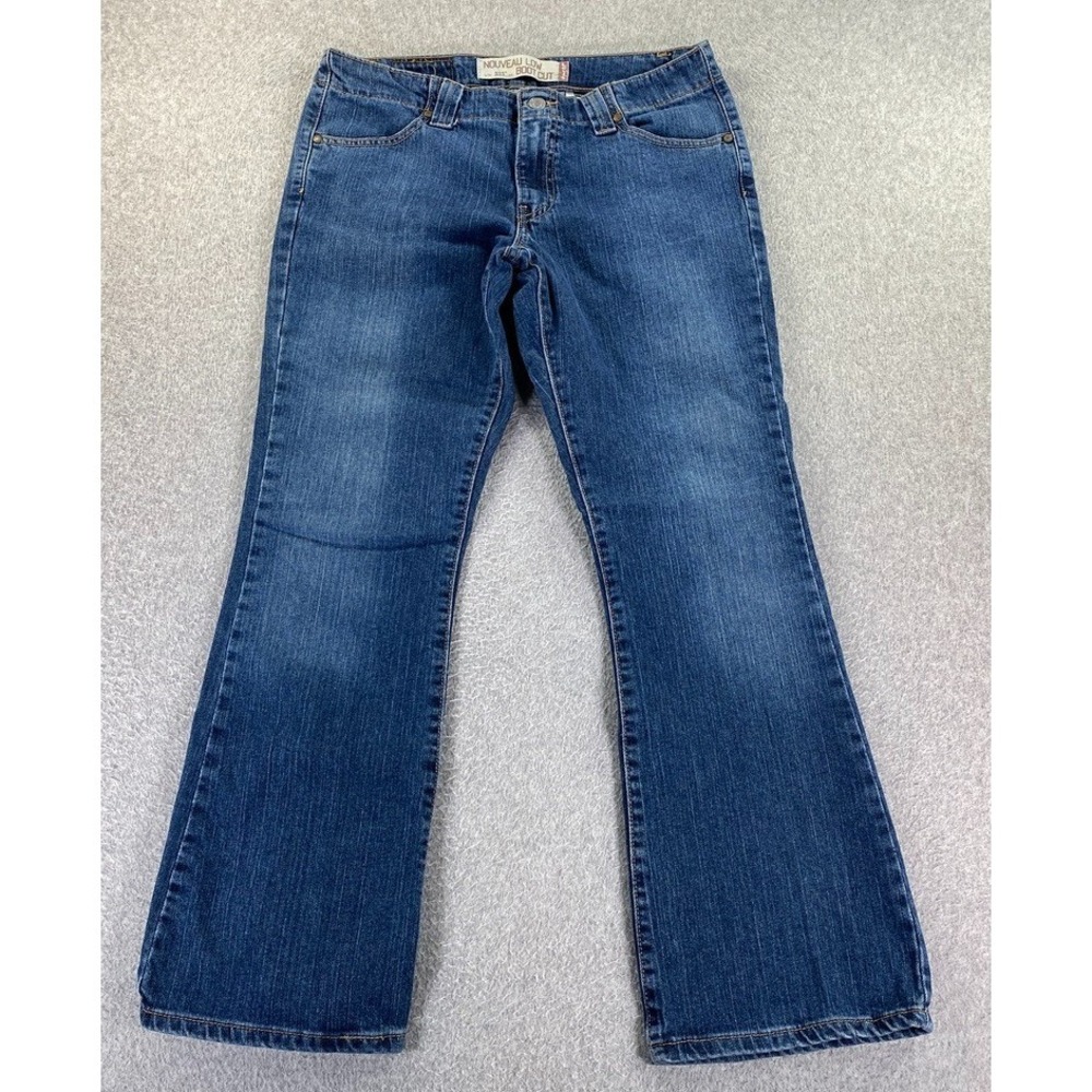 Vintage Levis Nouveau Low Bootcut‎ 525 Jeans Womens 10M Mis Rise Blue Y2K 2004